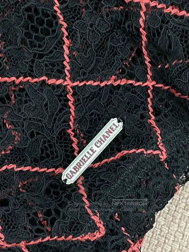 Chanel Chanel Forest Series Red Heavy Industry Lace Twill Pattern Size XS / US 0-2 / IT 36-38 - 3 Thumbnail