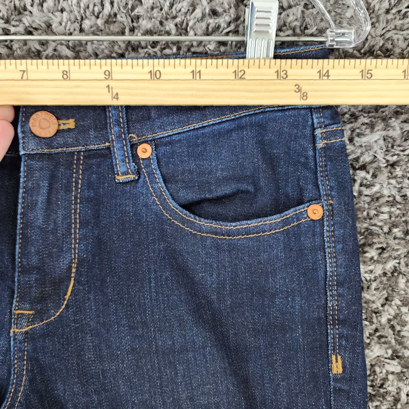 Madewell MADewell Womens Dark Wash Skinny Jeans Size 27 Blue Regular Size 27" / US 4 / IT 40 - 4 Thumbnail
