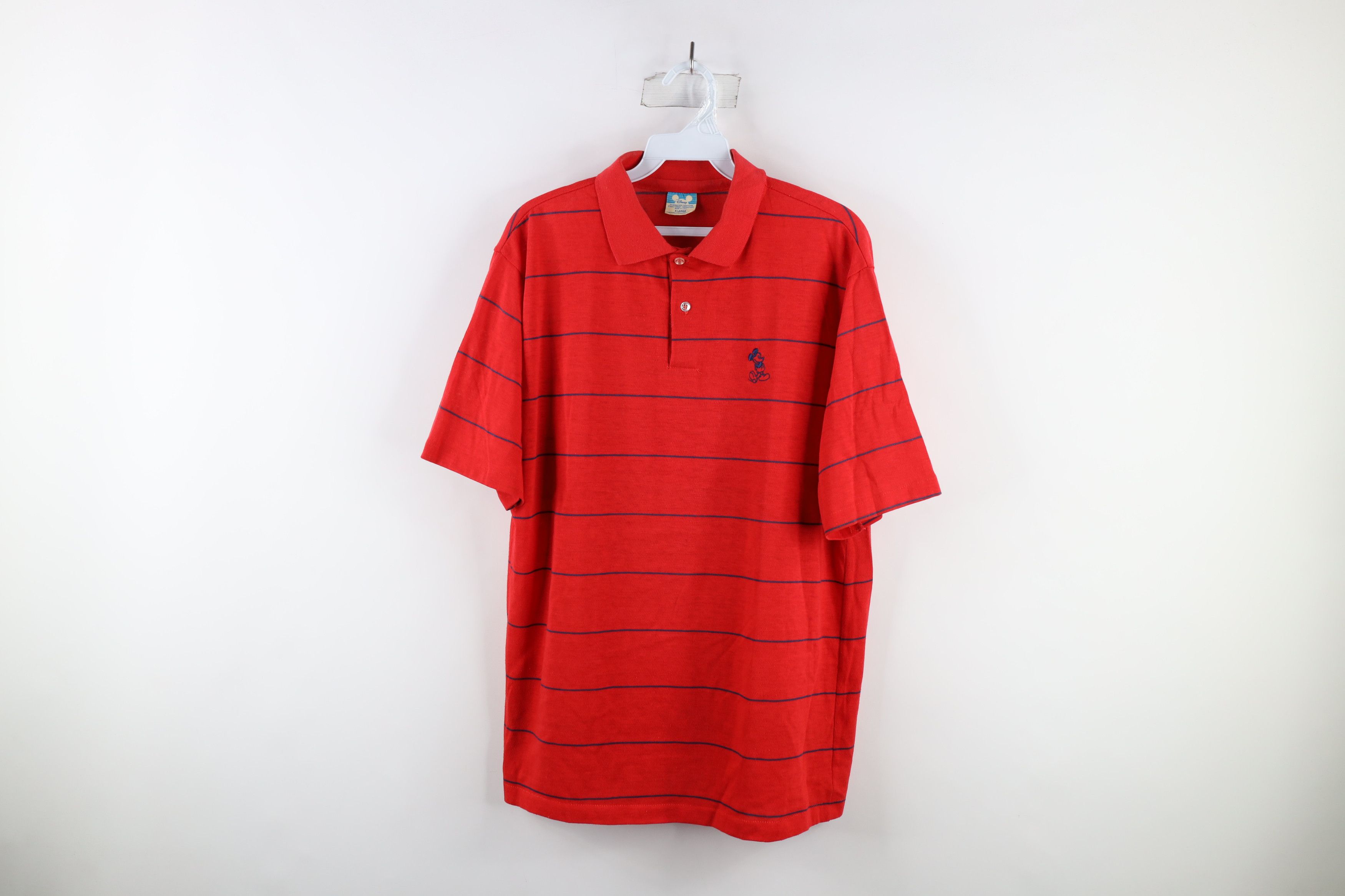 Disney × Vintage Vintage 80s Disney Knit Mickey Mouse Collared Polo Shirt USA Size US XL / EU 56 / 4 - 1 Thumbnail