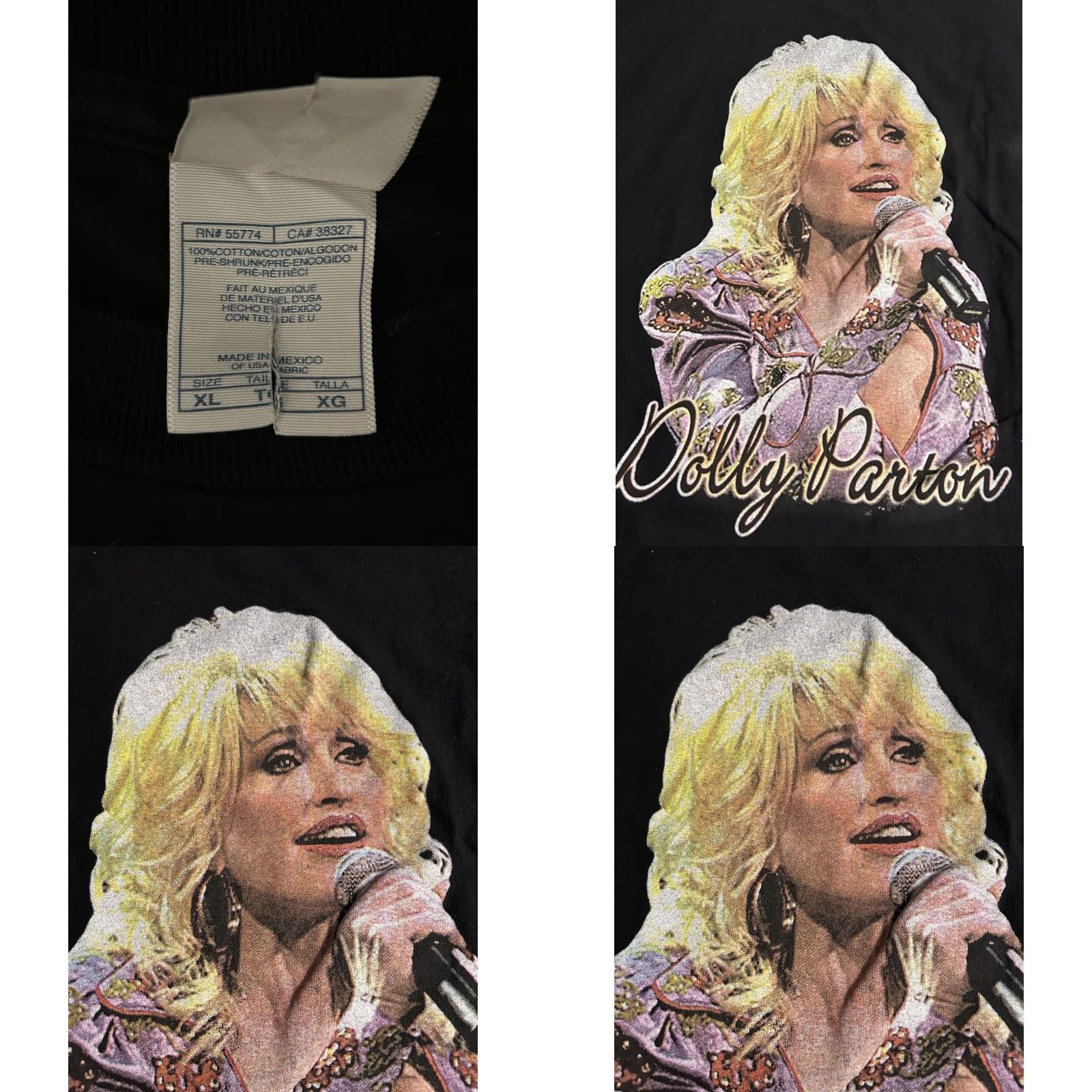 AAA VINTAGE Dolly Parton Shirt Men XL Black Short Sleeve AAA Logo Graphic Parton 2004 Live In Convert T-Shirt Size US XL / EU 56 / 4 - 9 Thumbnail