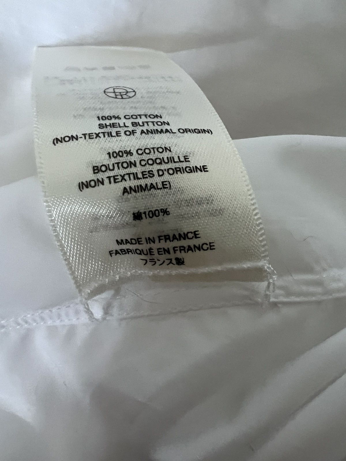 The Row $1K White cotton Ahmet dress shirt, US16/EU41,made in France Size 40R - 20 Thumbnail