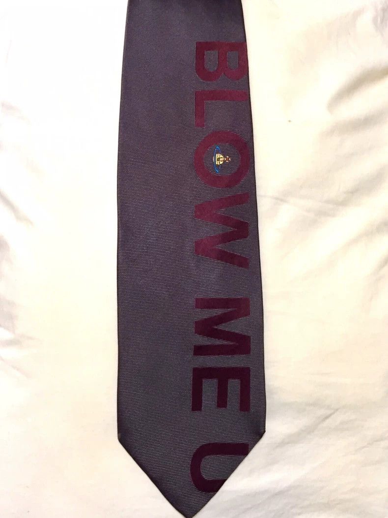 Vivienne Westwood Vivienne Westwood Silk tie with Blow me up words Size ONE SIZE - 2 Thumbnail