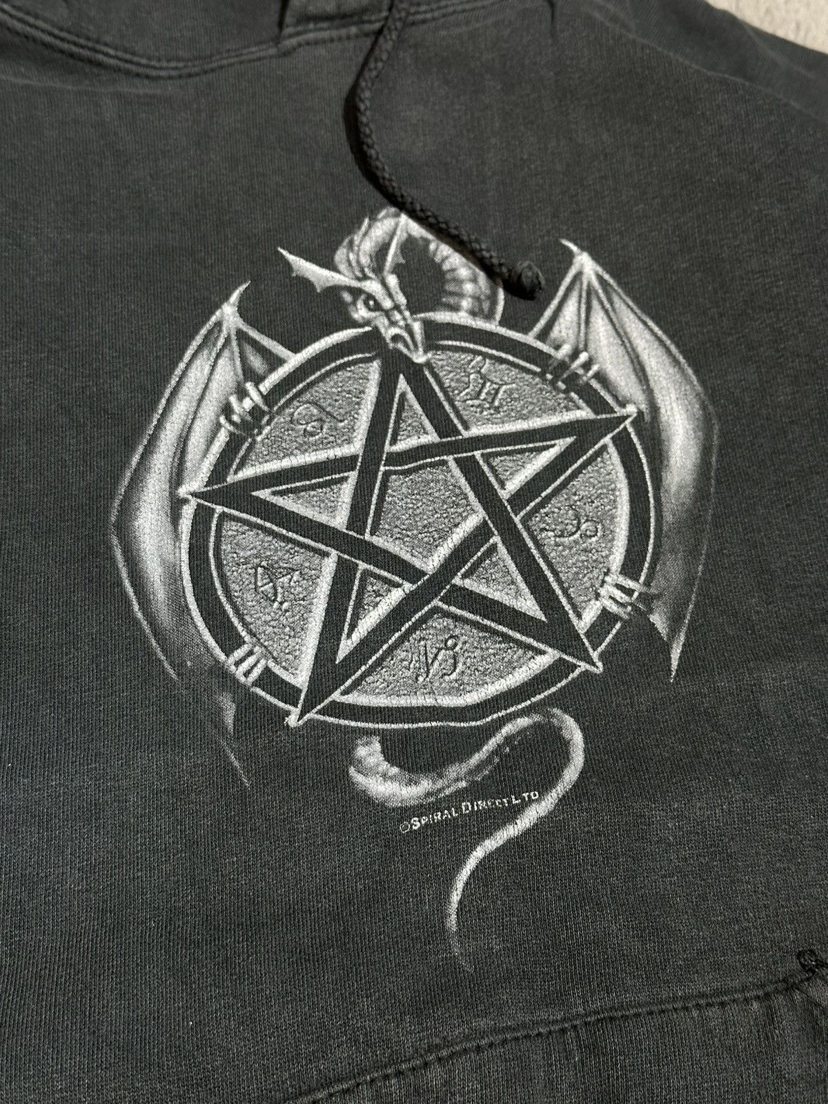 Band Tees Vintage Spiral "Dragon Pentagram" Gothic Hoodie Size US M / EU 48-50 / 2 - 5 Thumbnail