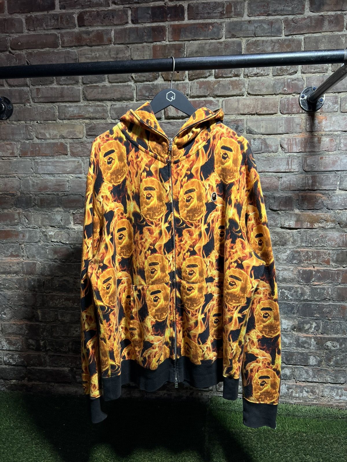Bape Bape Flame Ape Head Full Zip Hoodie Size US XXL / EU 58 / 5 - 1 Thumbnail