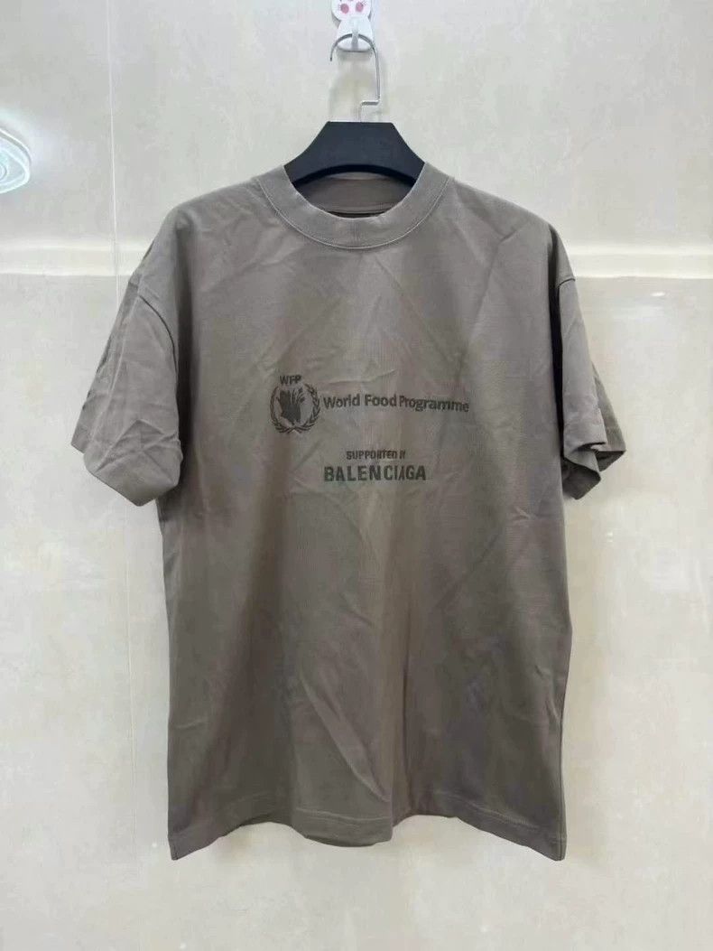 Balenciaga Balenciaga Joint Brand Grain Wheat Ear Letter Short Sleeve Size US S / EU 44-46 / 1 - 1 Thumbnail