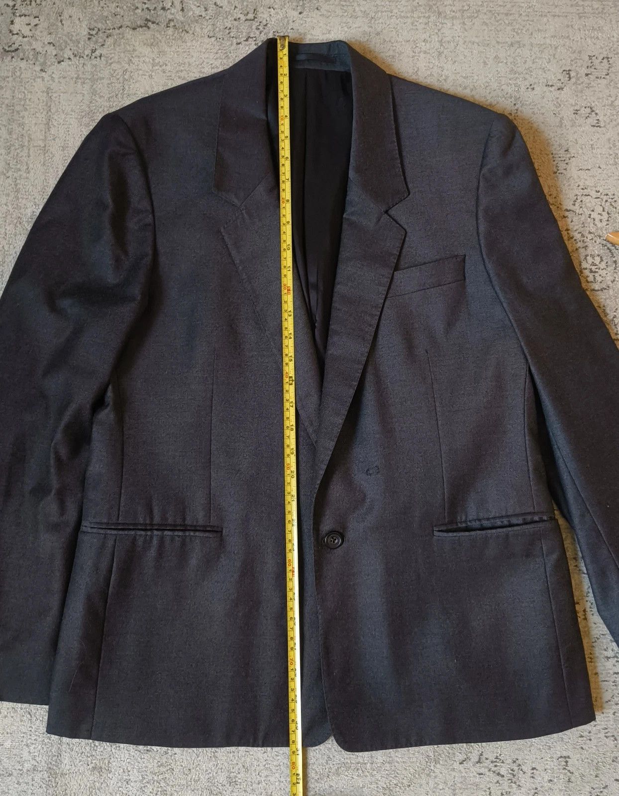 E. Tautz Wool/Silk charcoal blazer Size 40R - 12 Thumbnail