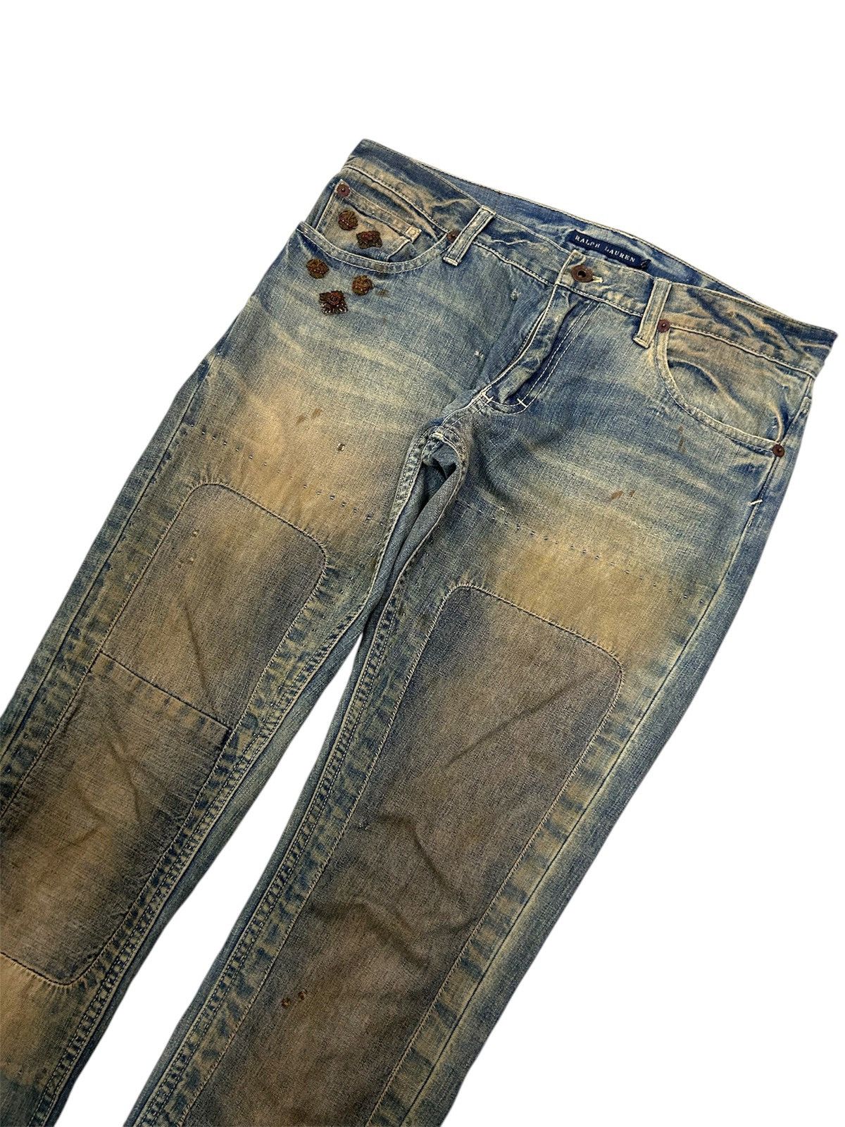 Polo Ralph Lauren × Ralph Lauren × Vintage Vintage Ralph Lauren & Co Vintage Specialist Mud Wash Jeans Size US 33 - 5 Thumbnail