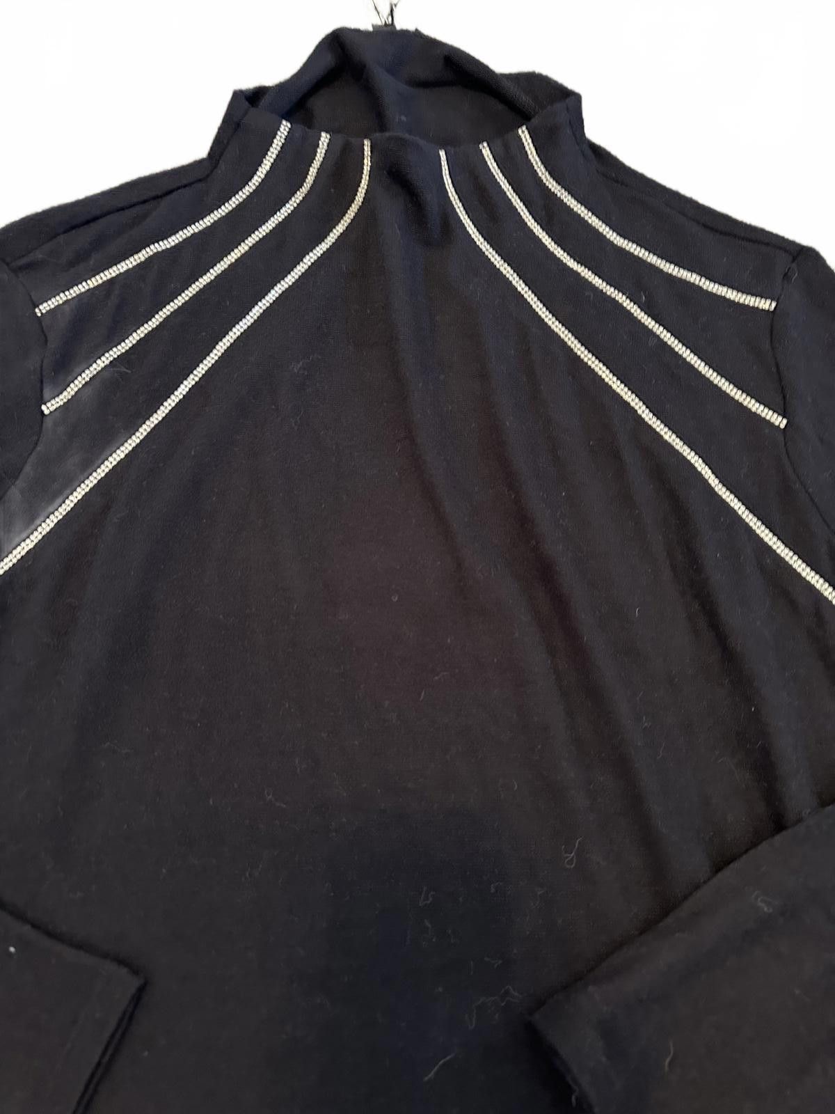 Express Express Black Turtleneck with Crystal Stripes - Size XL Size XL / US 12-14 / IT 48-50 - 2 Thumbnail