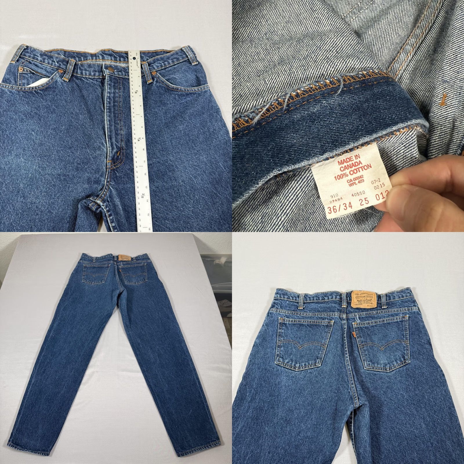 Levi's VINTAGE Levi's Jeans Mens 36x34 Blue 550 Relaxed Tapered Den﻿im Pants Shirt? Size US 36 / EU 52 - 8 Thumbnail