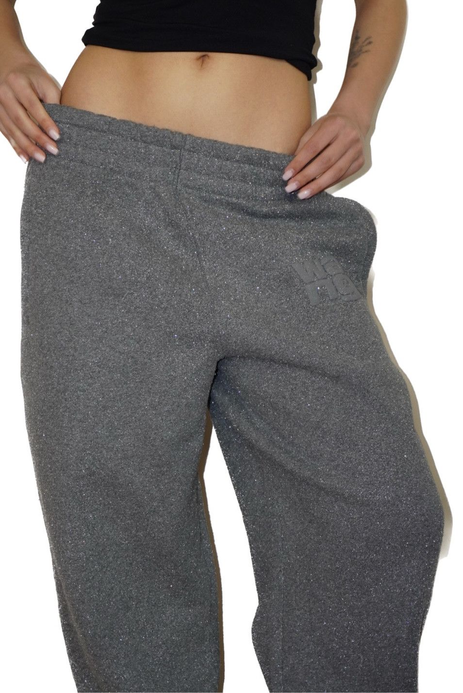 Alexander Wang Alexander Wang Glitter Effect Trackpants Size 26" / US 2 / IT 38 - 1 Thumbnail