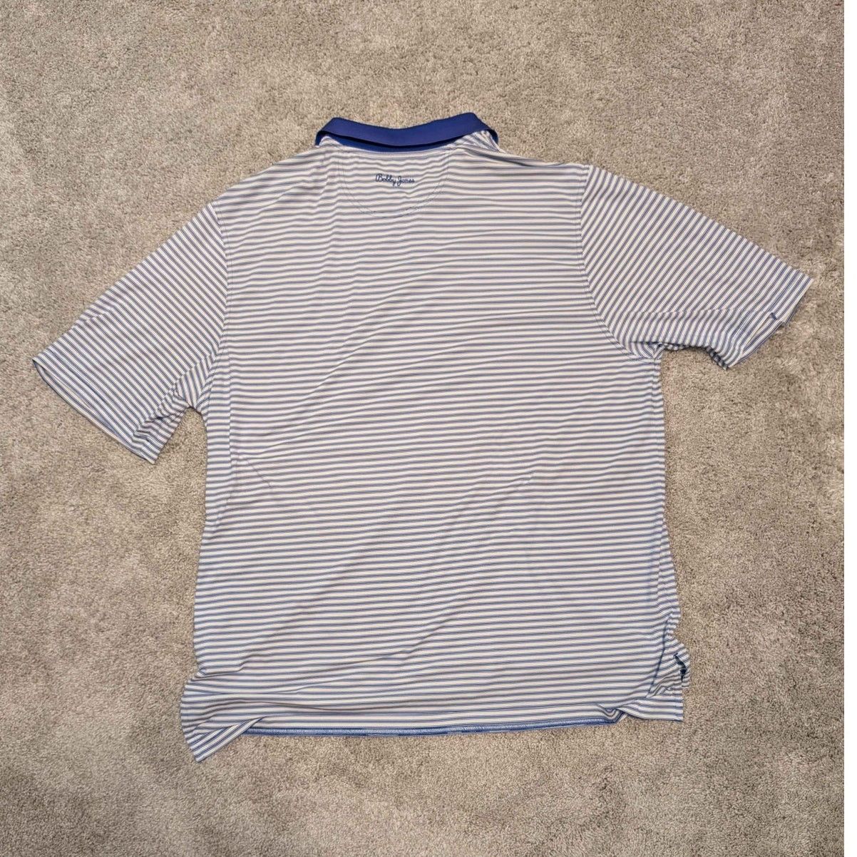 Bobby Jones Bobby Jones Golf Shirt Large Blue White Stripe 2017 US Open Size L / US 10 / IT 46 - 5 Thumbnail