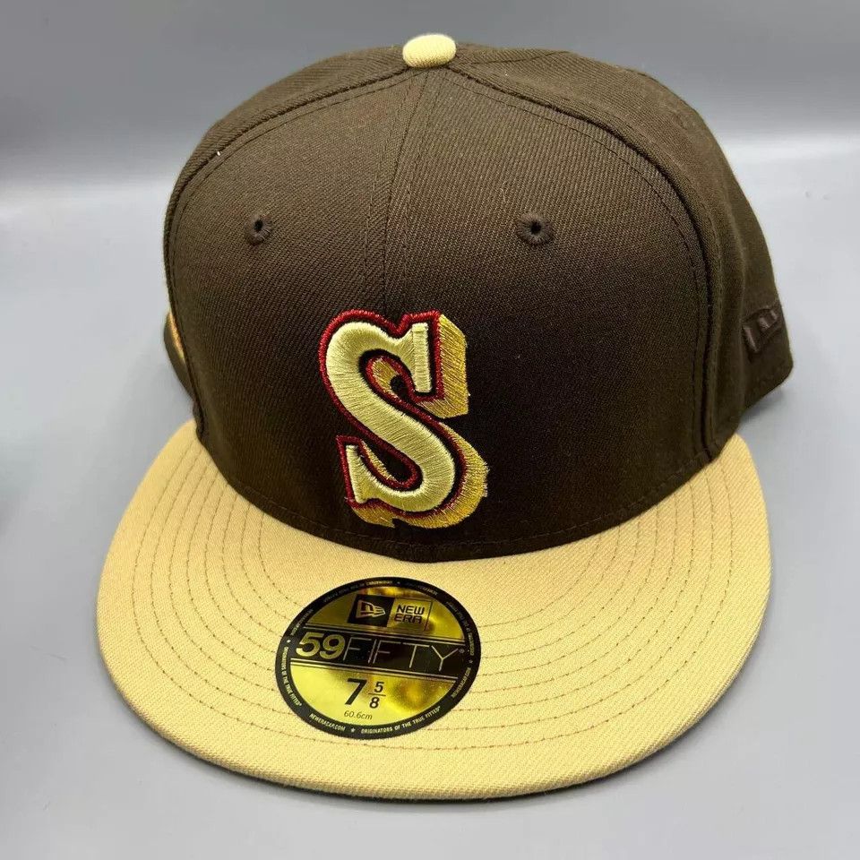 New Era Seattle Mariners Hat Men 7 5/8 59Fifty New Era MLB Fitted Size ONE SIZE - 3 Thumbnail