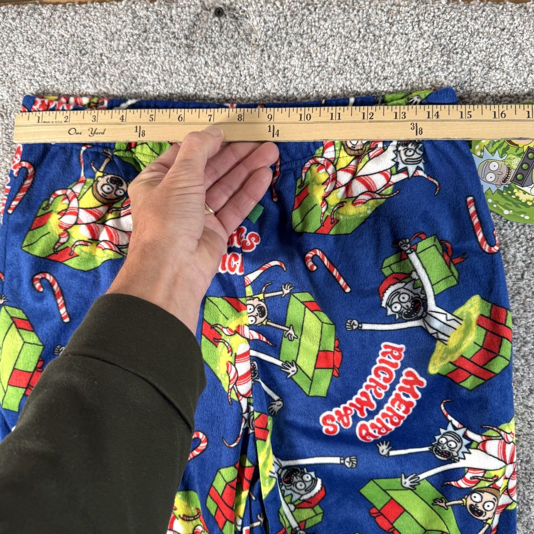 Vintage Rick and Morty Pajama Pants M Merry Rickmas Sleep Drawstring Christmas Lounge Size US 31 - 4 Thumbnail