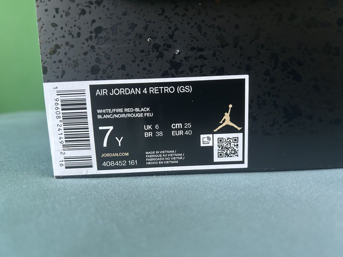 Jordan Brand Nike Air Jordan 4 Red Cement 2023 Size US 7 / EU 40 - 6 Thumbnail