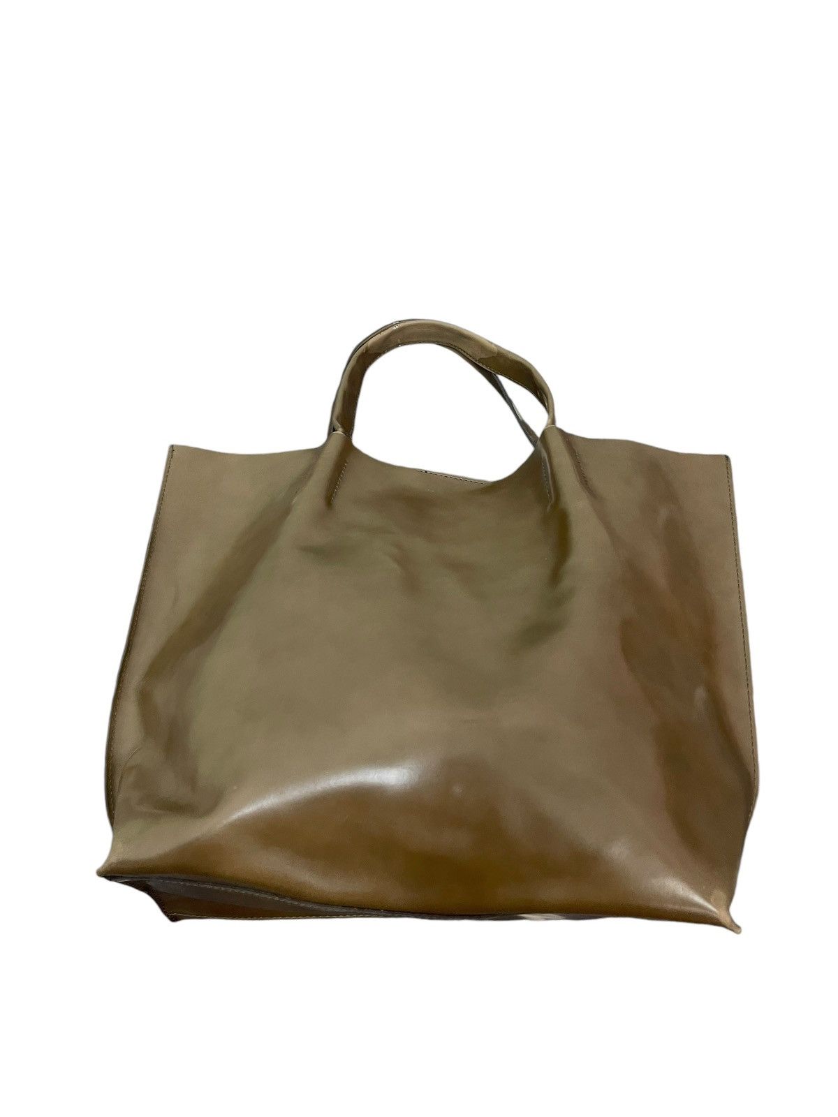 Japanese Brand Full Leather Gianni Chiarinni Italy Tote Bag 9🟩 Size ONE SIZE - 4 Thumbnail
