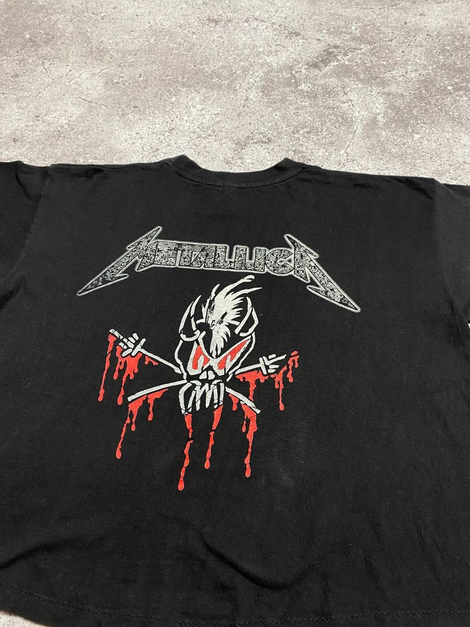Band Tees 90s Metalicca Vintage Rock Band Croped T Shirt Size US M / EU 48-50 / 2 - 10 Thumbnail