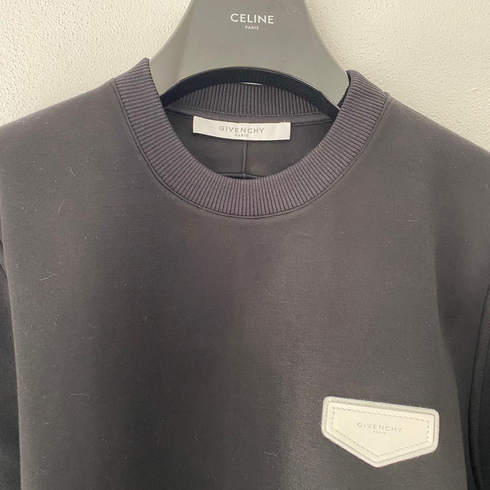 Givenchy Black Logo Leather Patch Neoprene Sweatshirt Size US S / EU 44-46 / 1 - 2 Thumbnail