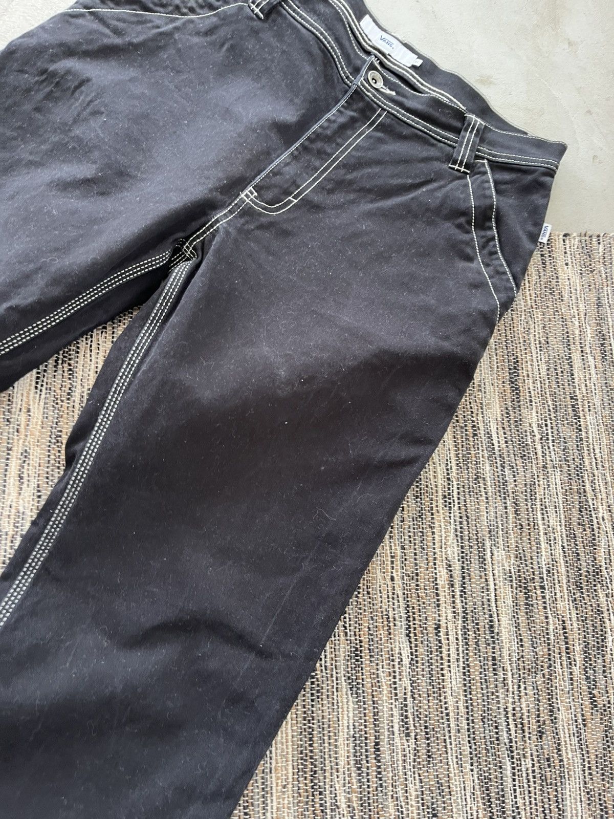 Vans Vintage Vans Workwear Style Black Denim Pants sk8 Y2K Size US 31 - 8 Thumbnail