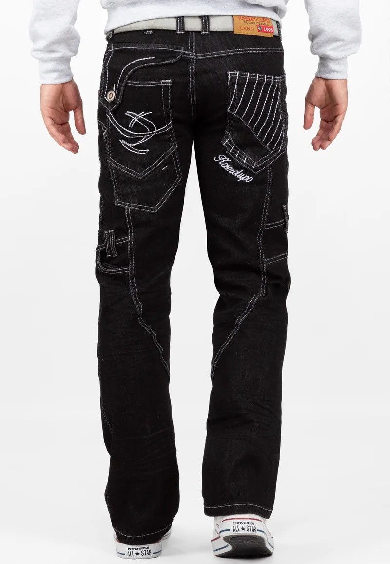 Japanese Brand Vintage Y2K K&M Kosmo Lupo Embroidered Logo Hard Wear Jeans Size US 32 / EU 48 - 1 Thumbnail