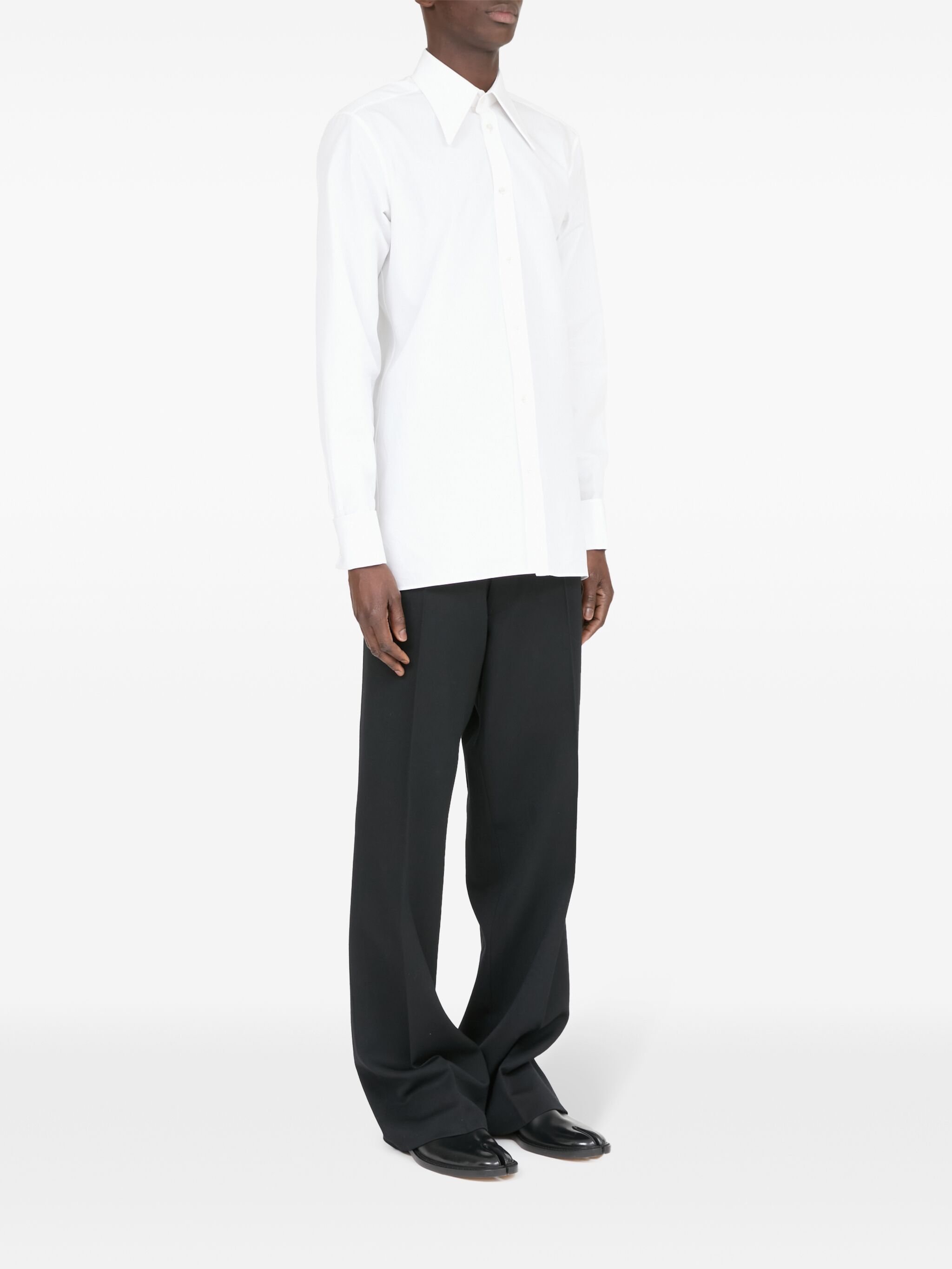 Maison Margiela o1s22i1n1024 Pointed Collar Shirt in White Size US M / EU 48-50 / 2 - 3 Thumbnail
