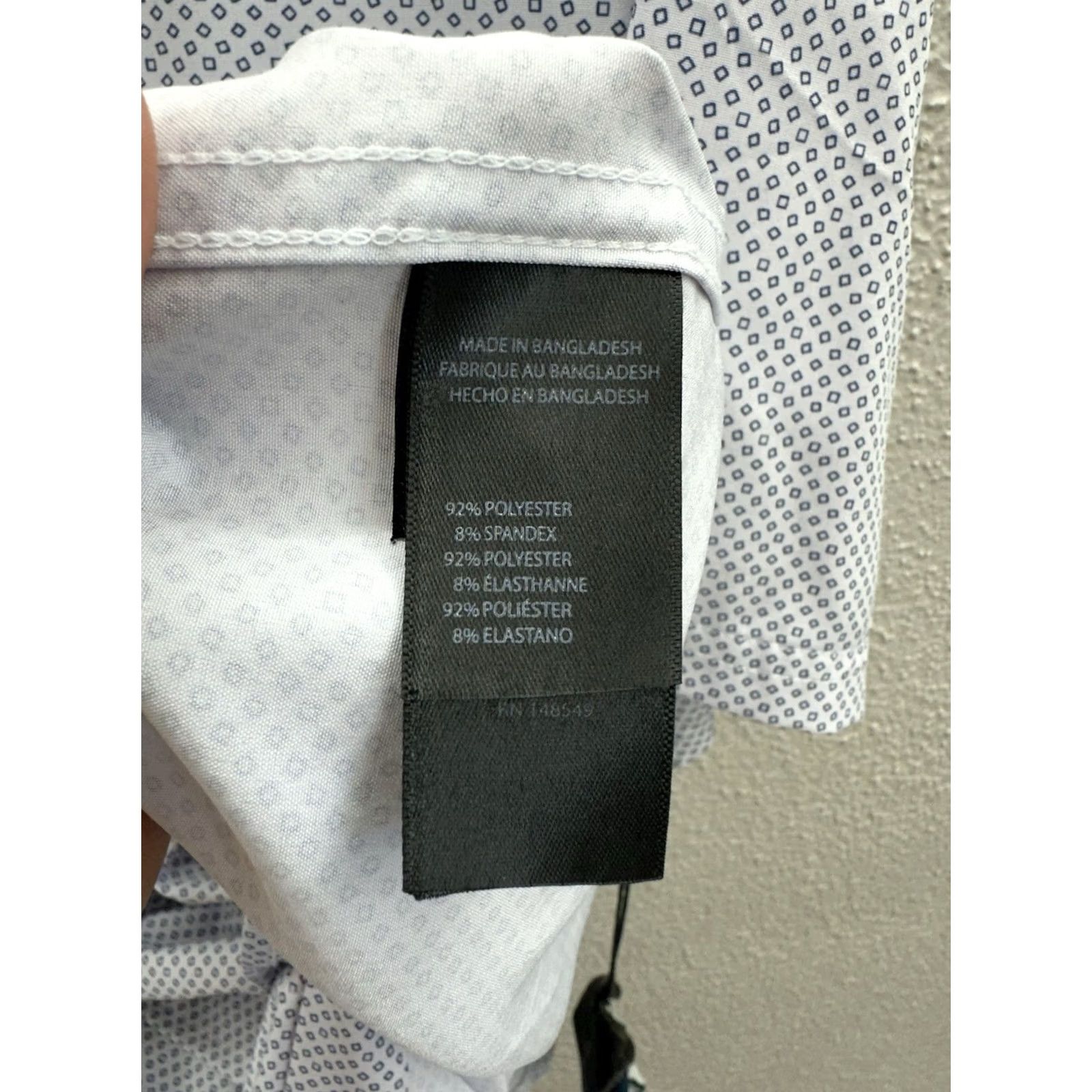 Kenneth Cole Kenneth Cole New York Mens Shirt Slim Fit Short Sleeve Button Up NWTs 2XL White Shirt Regular Mens Size US XXL / EU 58 / 5 - 6 Thumbnail