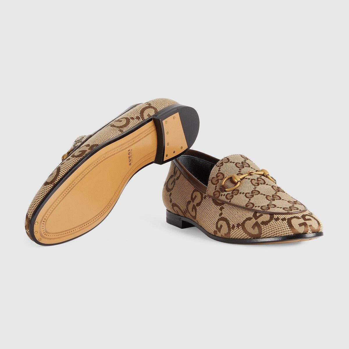 Gucci o1s1wg110225 GG Jordan Loafers in Camel/Brown Size US 12 / IT 42 - 4 Thumbnail