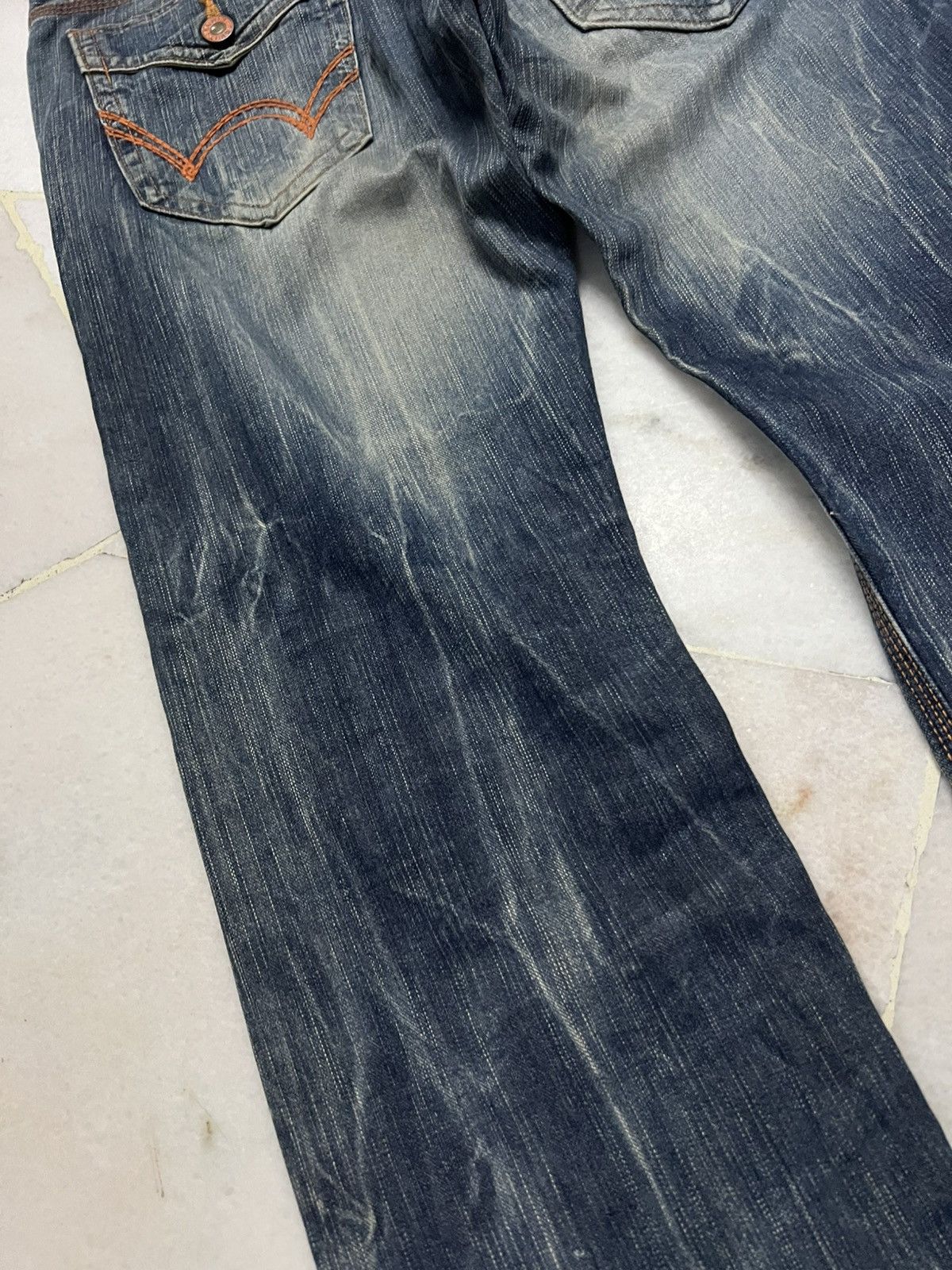 Edwin × If Six Was Nine × Japanese Brand 💥Flare💥 Edwin Exclusive Vintage XV Distress Mud Wash Jean Size US 34 / EU 50 - 16 Thumbnail