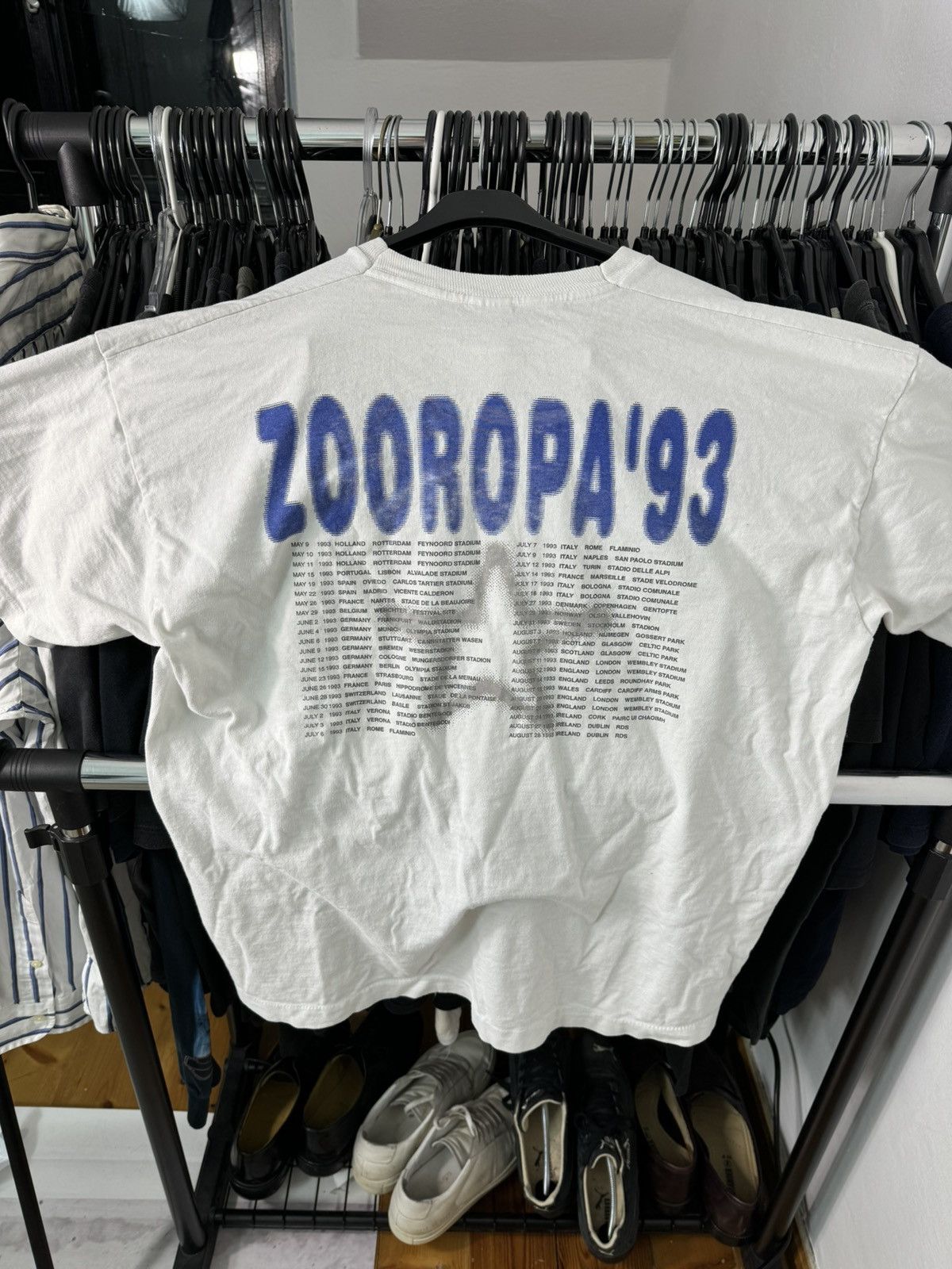 Band Tees × Vintage Vintage U2 Zooropa 1993 Europe Tour Single Stitch XL 90s Size US XL / EU 56 / 4 - 2 Thumbnail