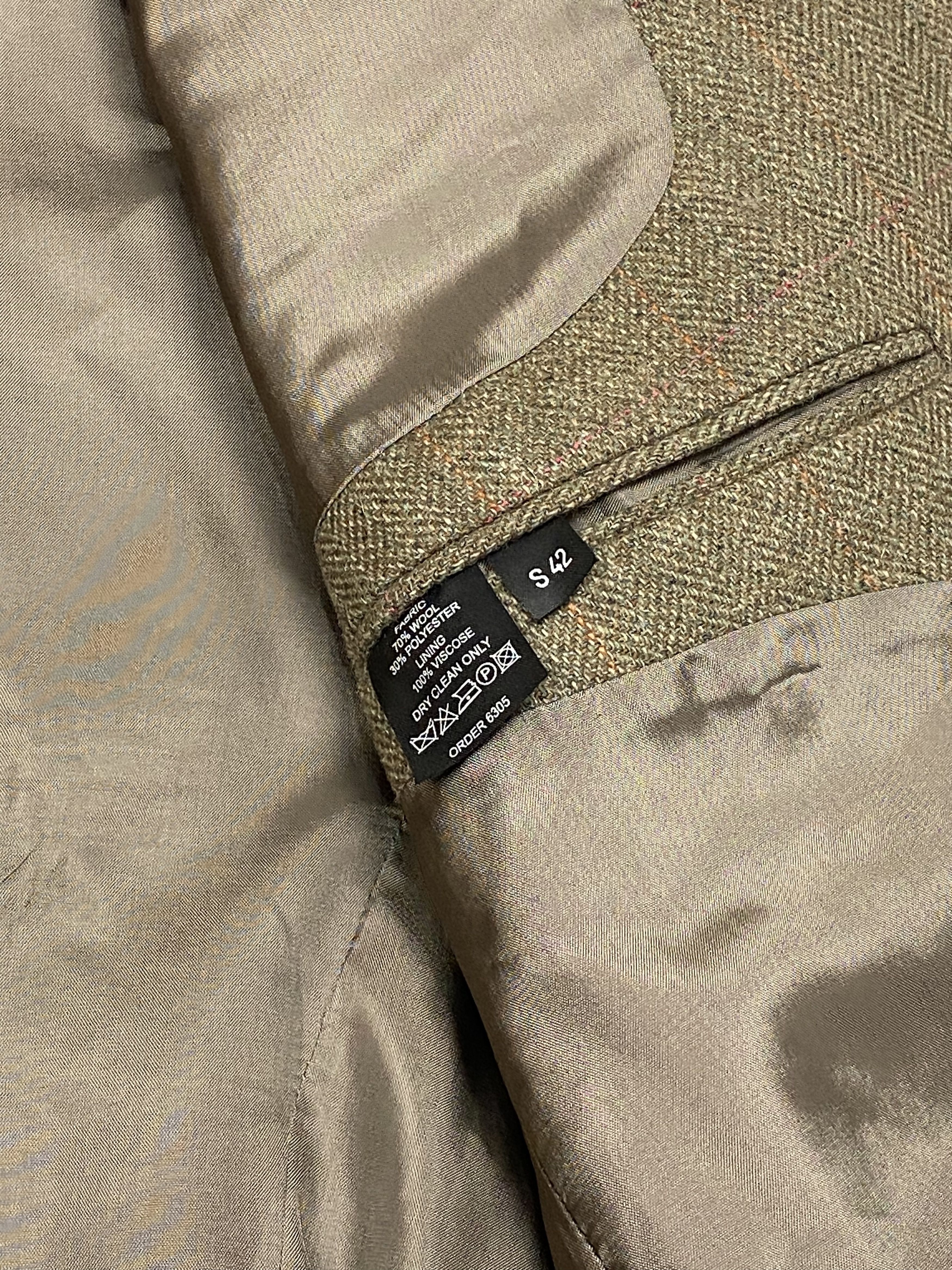 Vintage Vintage SKOPES Light Brown Tweed Blazer M571 Size 42S - 9 Thumbnail