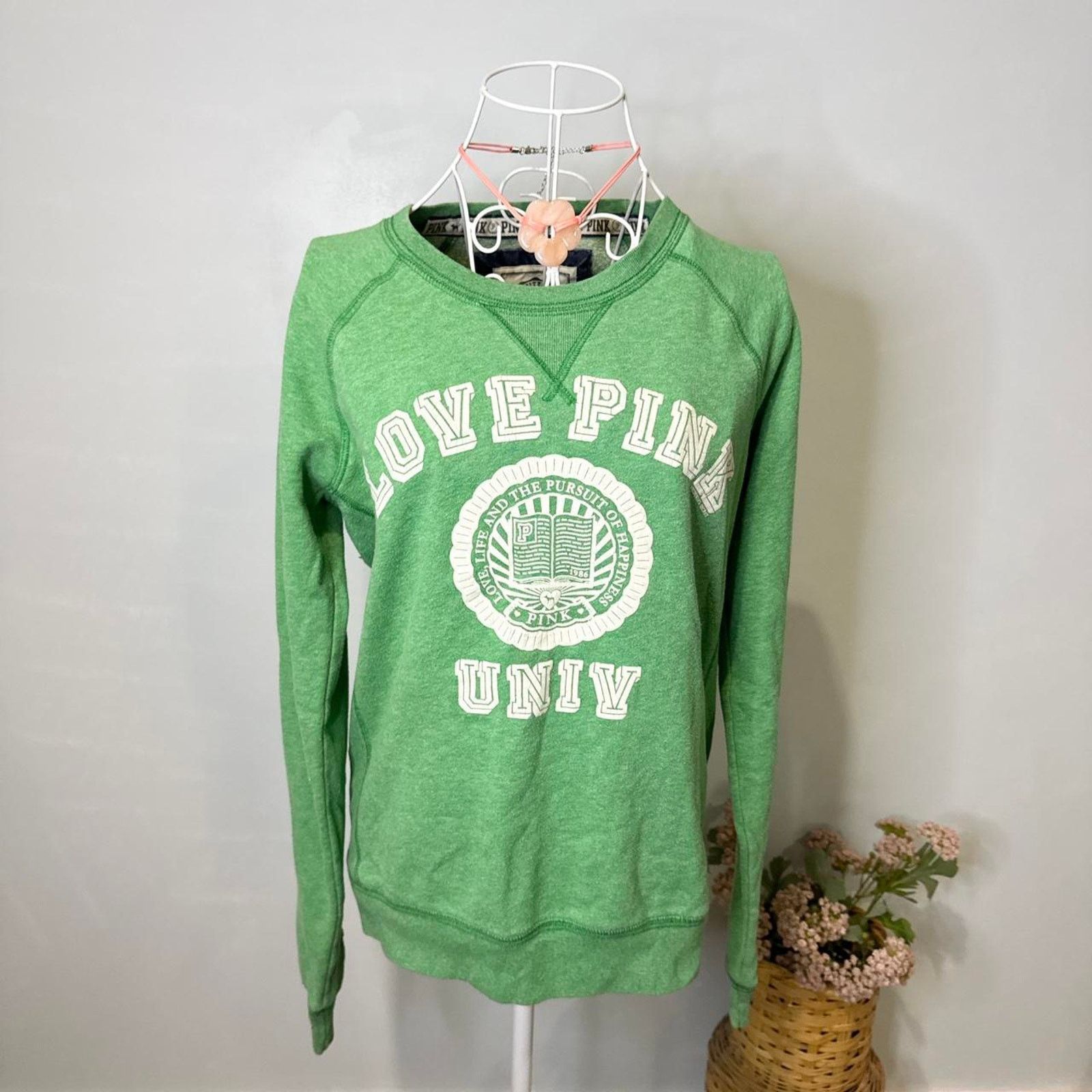 Victoria's Secret Cute surfy vintage y2k pink university sweatshirt Size S / US 4 / IT 40 - 2 Thumbnail