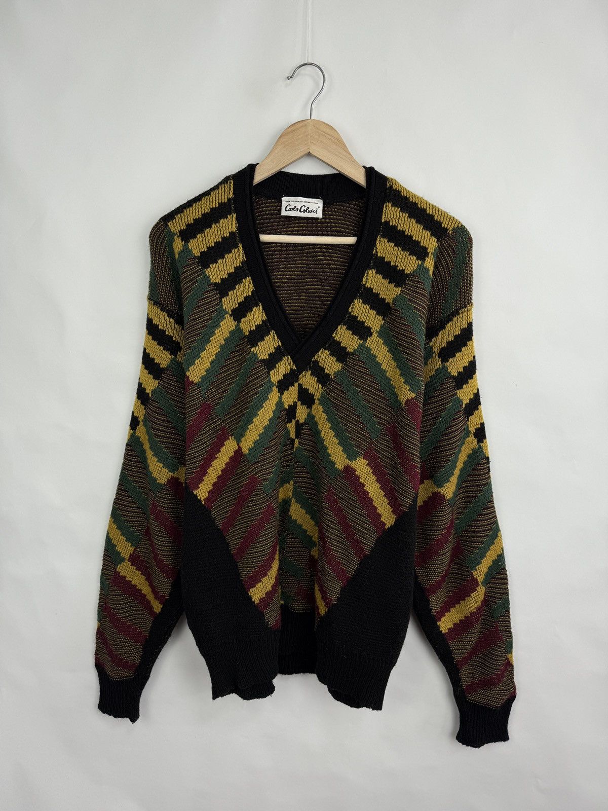 Carlo Colucci 🇺🇸 Vintage 90s Carlo Colucci Coogi Style Sweater Kapital s Size US L / EU 52-54 / 3 - 3 Thumbnail