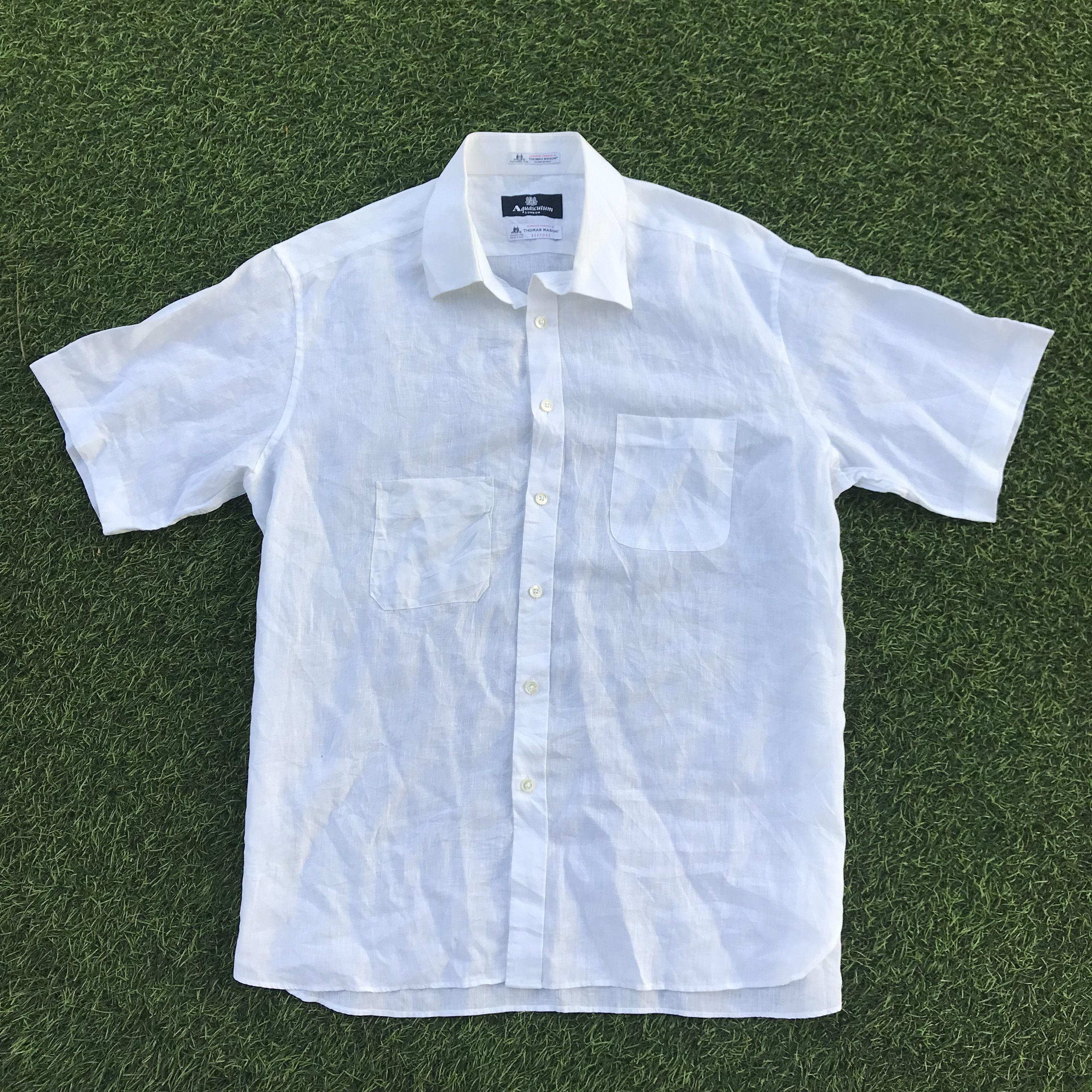 Aquascutum Aquascutum of london x Thomas Mason bespoke White Shirts Size US L / EU 52-54 / 3 - 11 Thumbnail