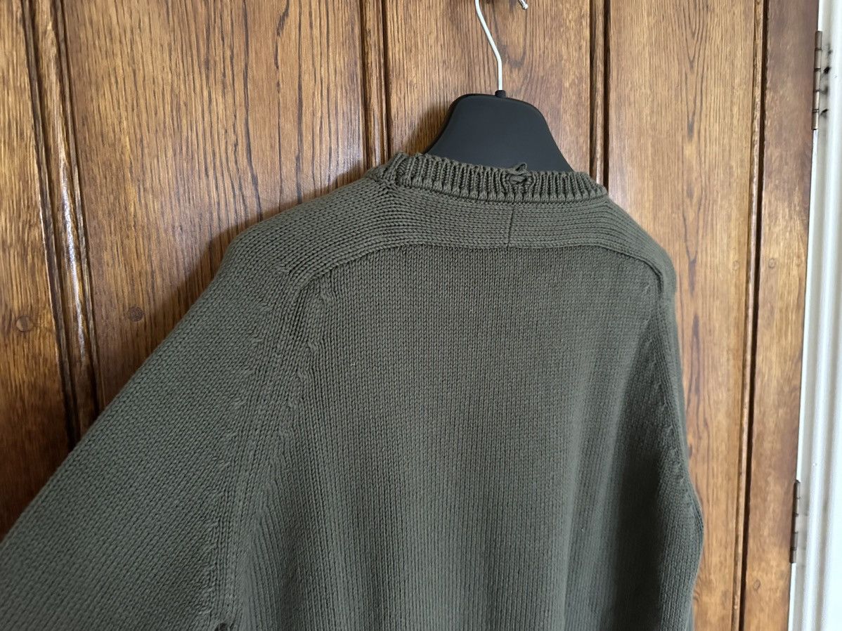 Saint Laurent Paris $990 FW21 Saint Laurent Green destroyed knit sweater L Size US L / EU 52-54 / 3 - 15 Thumbnail