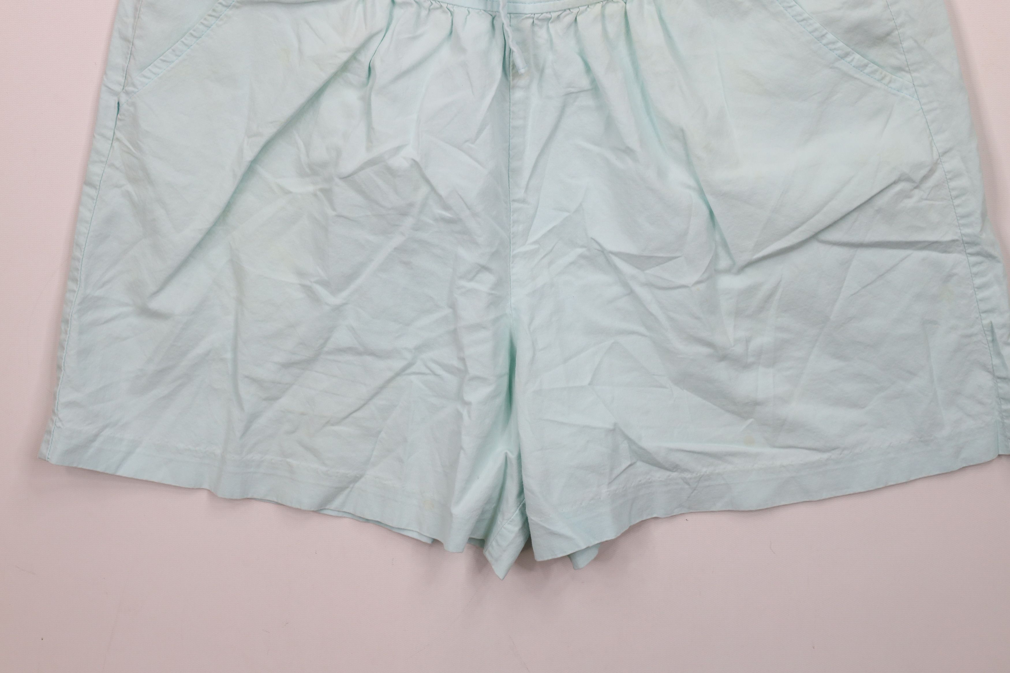 Vintage Vintage 90s Streetwear Tie Front Bermuda Shorts Light Blue Size 38" / US 16 / IT 52 - 4 Thumbnail