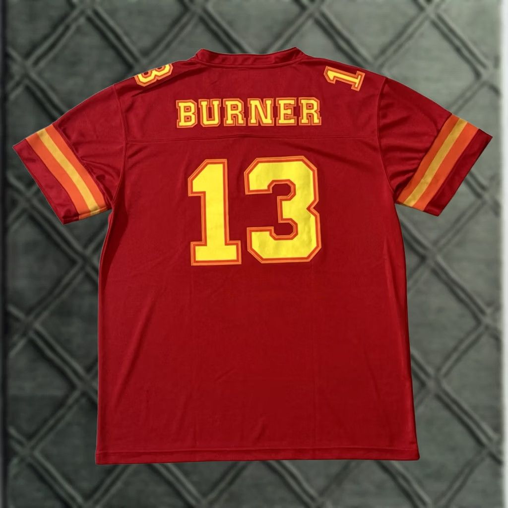 Vintage Tina Burner ‘Lady Linebacker’ Football Jersey XL Red T-Shirt Graphic Print Short Sleeve V-Neck Men’s RuPaul’s Drag Race Emoji Logo Embroidered Size US XL / EU 56 / 4 - 1 Thumbnail