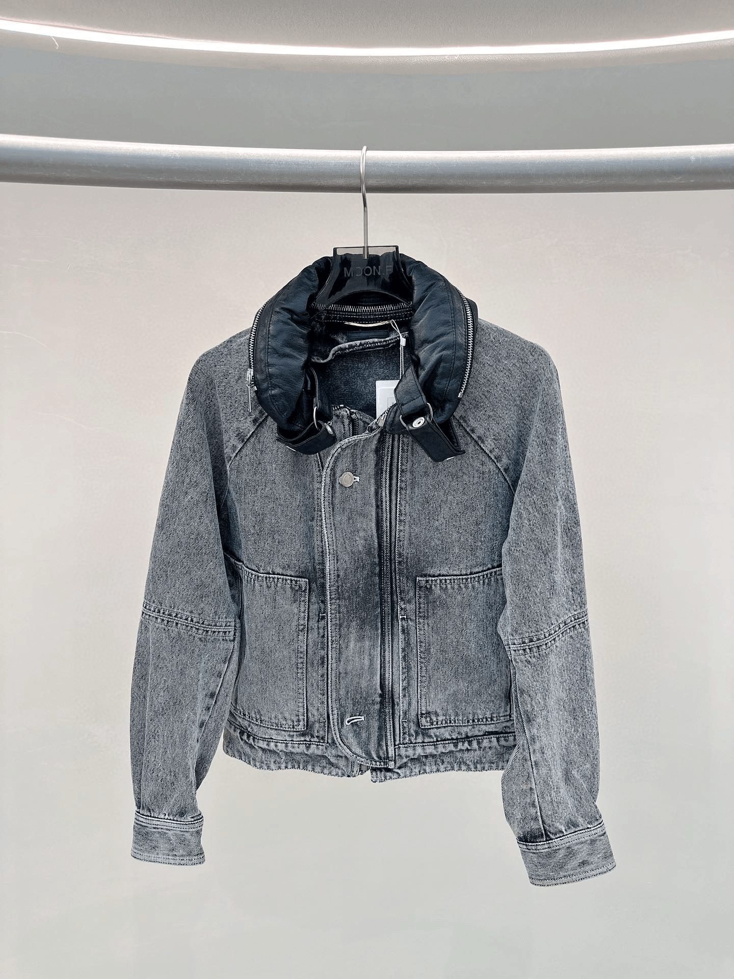 Saint Laurent Paris Saint Laurent Gray Denim Jacket XS Size XS / US 0-2 / IT 36-38 - 1 Thumbnail