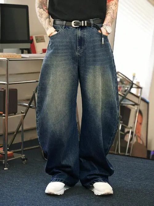Jean Retro Y2k Denim Jeans Relaxed Fit Size US 34 / EU 50 - 1 Thumbnail