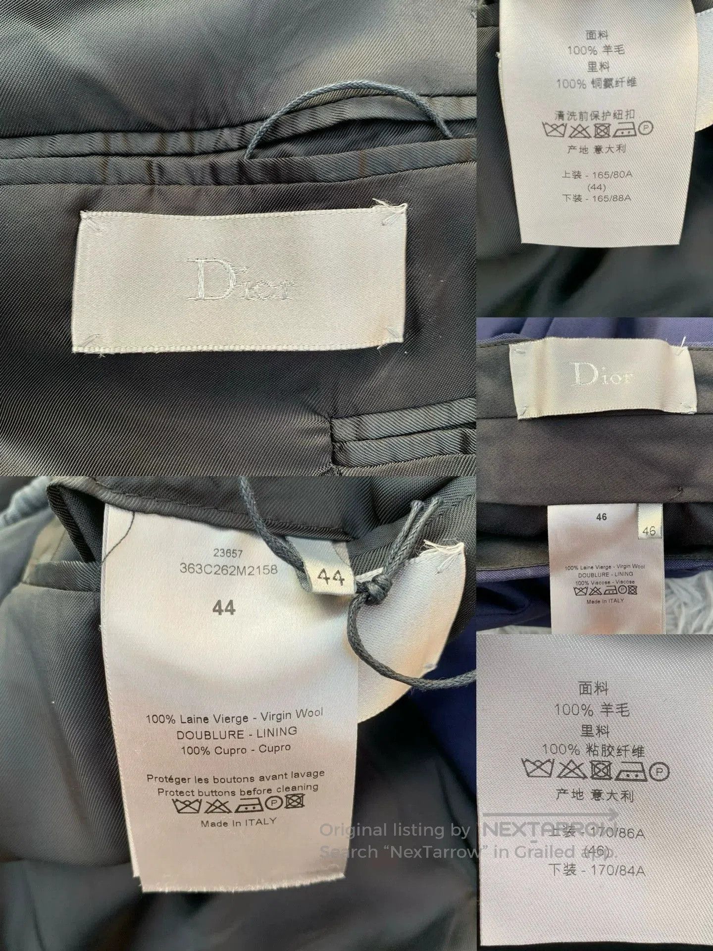 Dior Dior Homme Navy Anchor Double-Breasted Suit. Size US S / EU 44-46 / 1 - 6 Thumbnail
