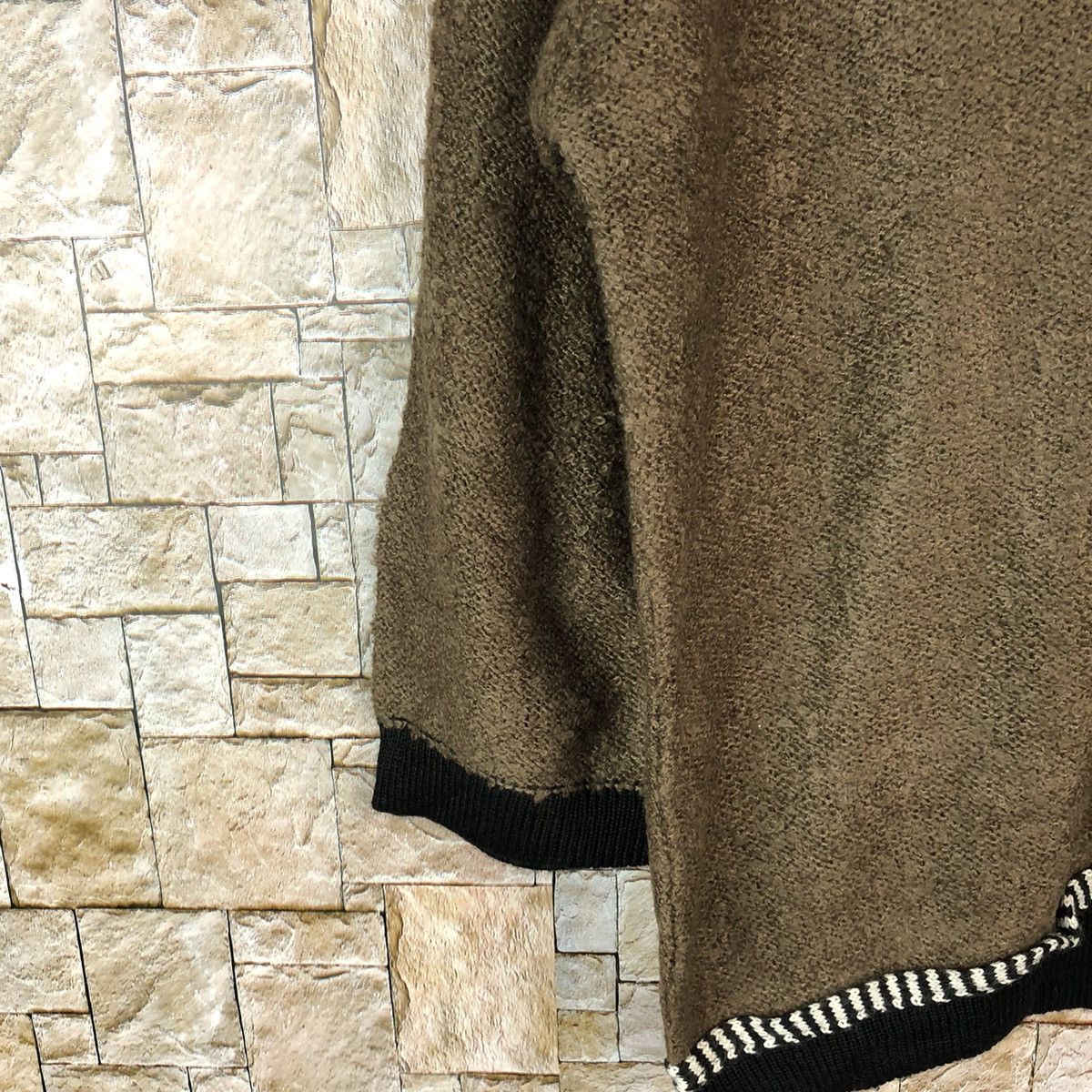 Homespun Knitwear × Japanese Brand Calabaza Brown Patterned Cardigans knitwear #A1230 Size M / US 6-8 / IT 42-44 - 7 Thumbnail