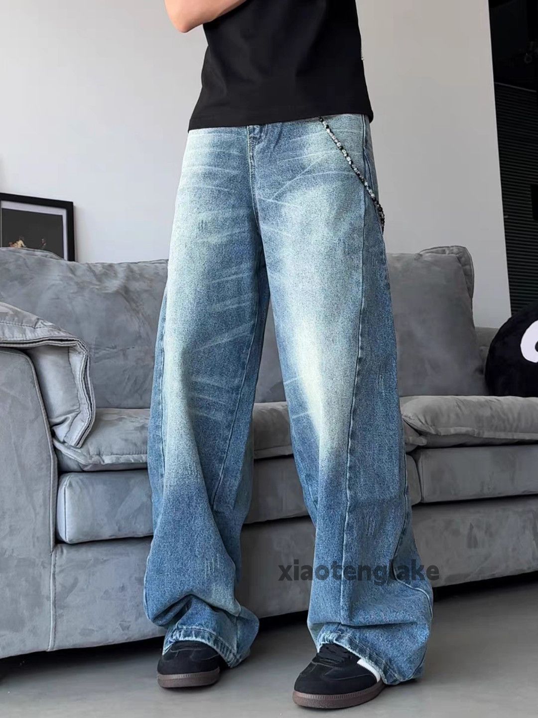 Jean × Vintage washed faded cleanfit yuppie loose bootcut baggy jeans Size US 30 / EU 46 - 6 Thumbnail