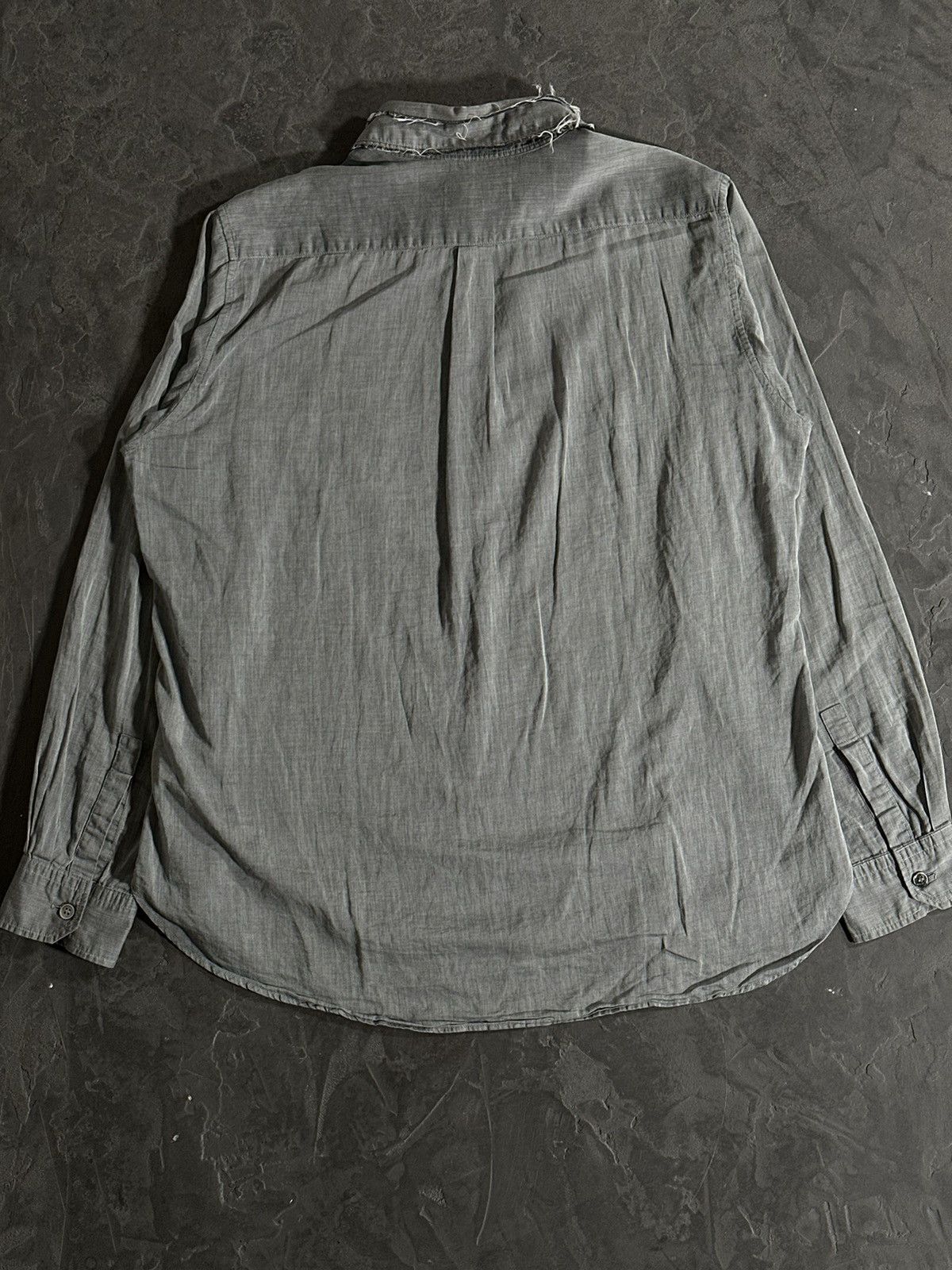 Japanese Brand × Yohji Yamamoto Yohji Yamamoto Asymmetric Shirt Distressed Japanese Classic Size US L / EU 52-54 / 3 - 12 Thumbnail