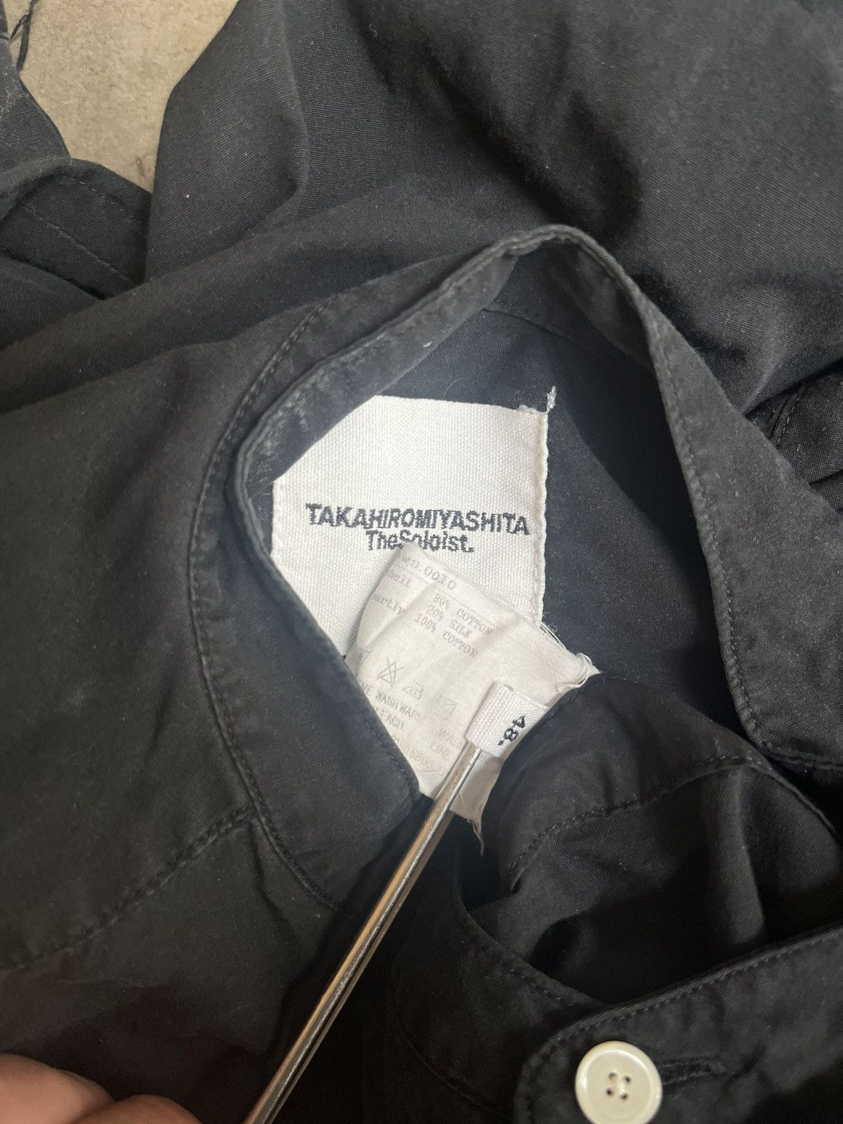 Takahiromiyashita The Soloist. grandpa collar shirt Size 48R - 3 Thumbnail