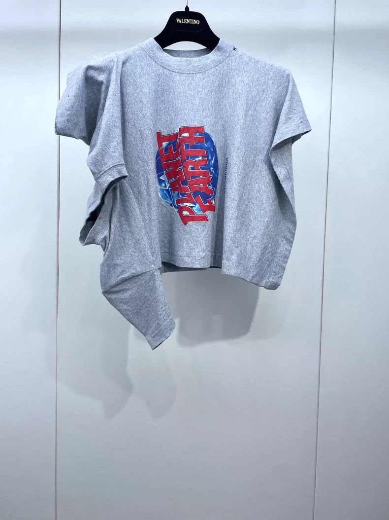 Balenciaga Balenciaga Earth Graphic Irregular Design Tee Size XS / US 0-2 / IT 36-38 - 1 Thumbnail