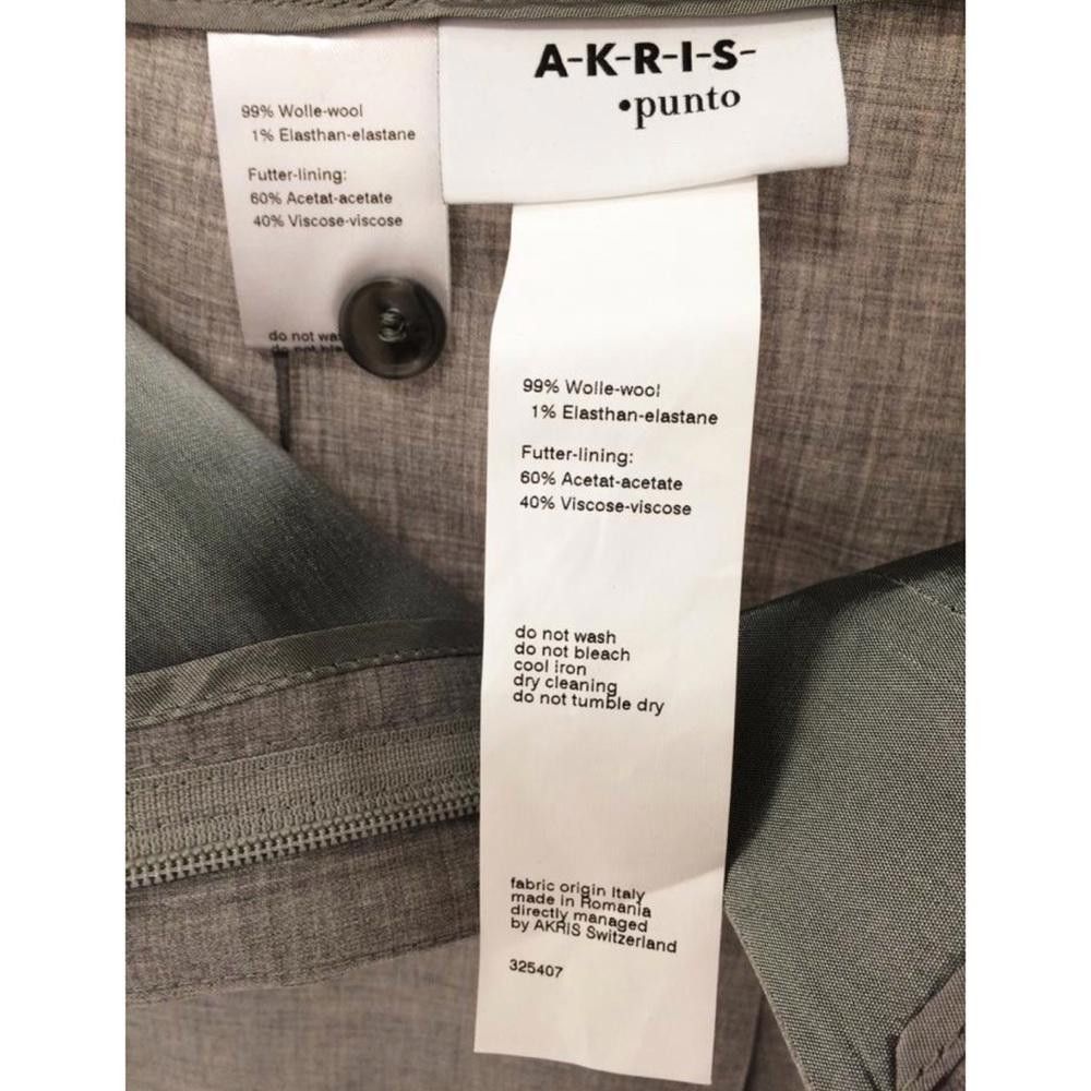 Designer Akris Punto Grey Flare Pants Size 32" / US 10 / IT 46 - 7 Thumbnail