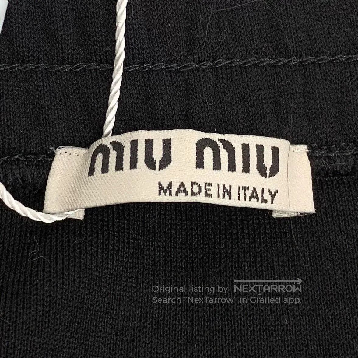Miu Miu Miu Miu Black Side Stripe Cotton Skirt. Size 23" - 6 Thumbnail