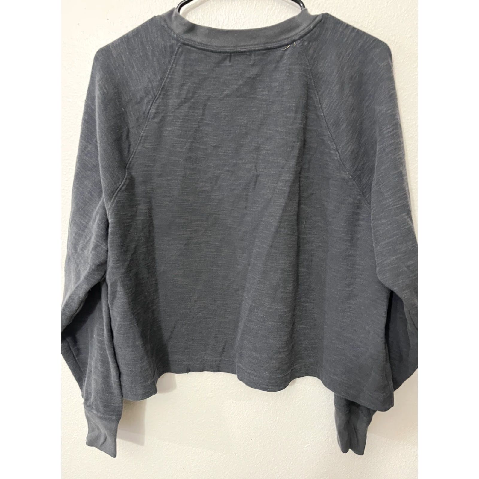 Gap Gap Women’s Blouse Long Sleeve Shirt M Charcoal Gray 100% Cotton Button-Front Size M / US 6-8 / IT 42-44 - 3 Thumbnail