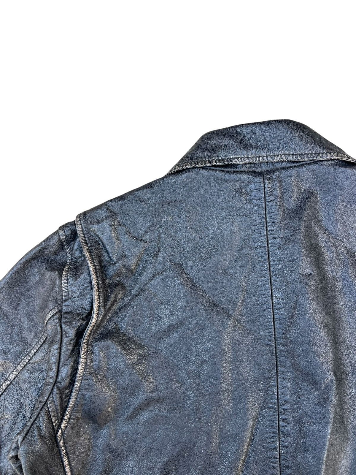 Levi's Levi’s Talon Patina Black Leather Double Collar Biker Jacket Size US M / EU 48-50 / 2 - 18 Thumbnail
