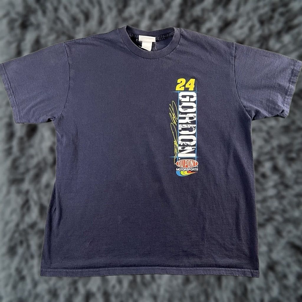NASCAR VINTAGE Jeff Gordon Winners Circle T Shirt Men’s Size Large Navy Graphic Print 90s NASCAR Cars Sports Size US L / EU 52-54 / 3 - 1 Thumbnail