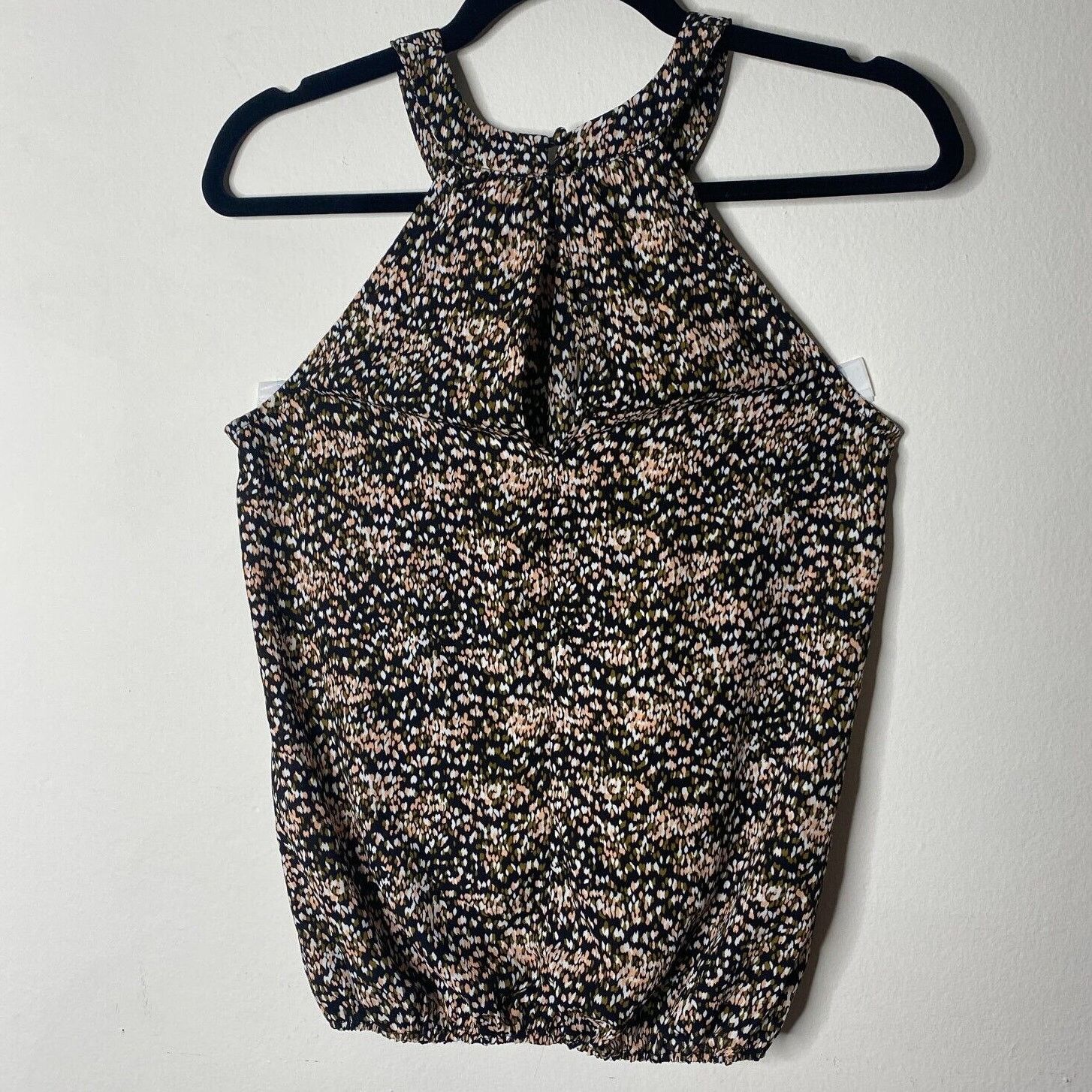Other Allison Joy Black Multi Print Halter Sleeveless Tank Blouse Size XS / US 0-2 / IT 36-38 - 2 Thumbnail