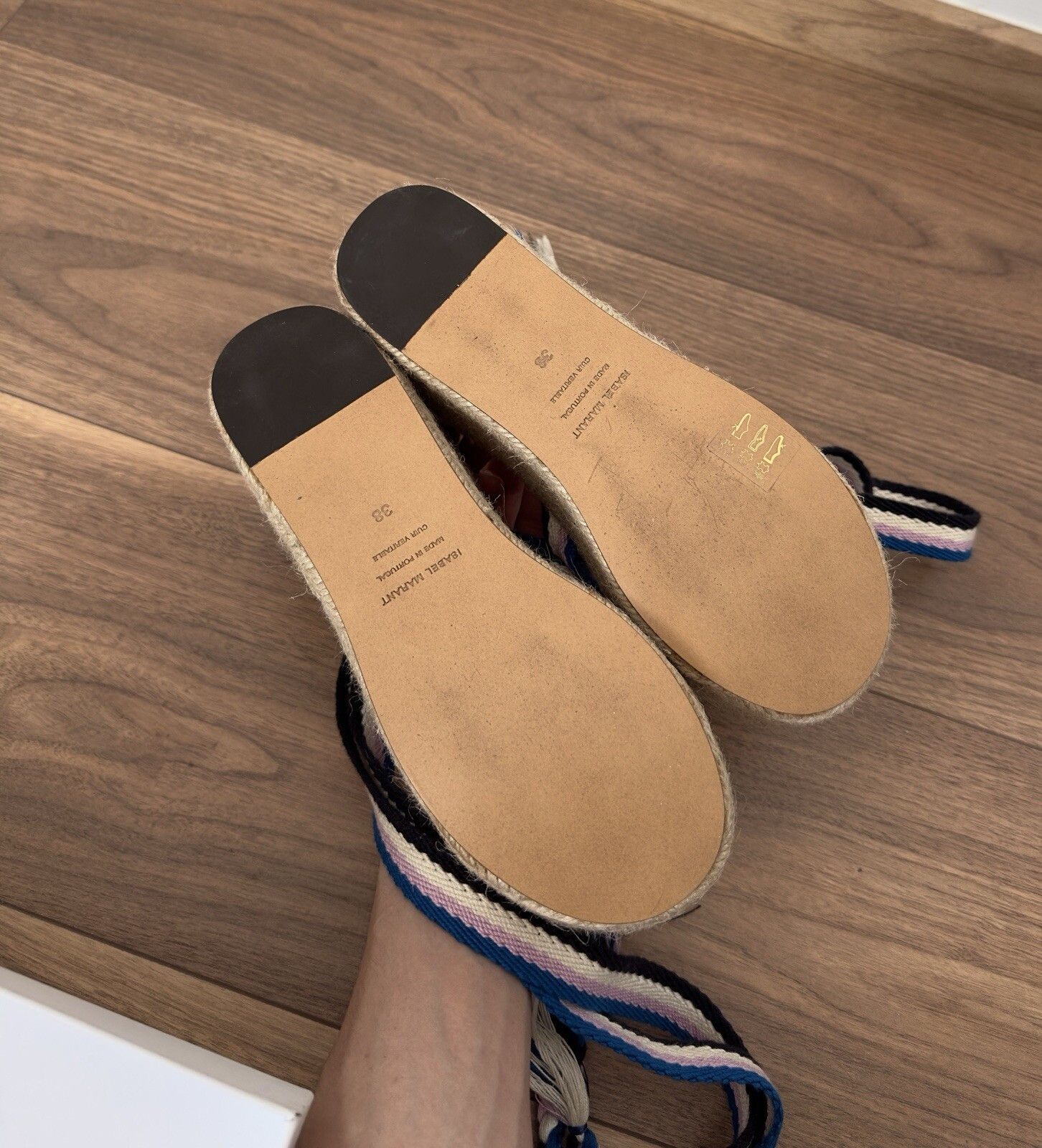 Isabel Marant New Isabel Marant Wedge Espadrill Platform Sandals Leather Size US 8 / IT 38 - 7 Thumbnail